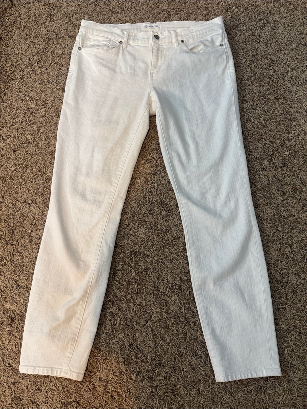 Madewell White Straight-Leg Jeans